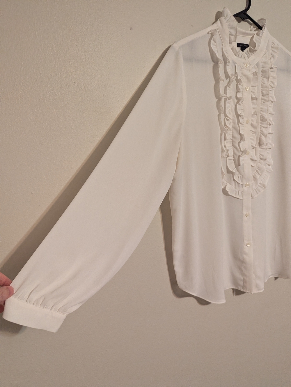 Ann Taylor Ruffle Button Down Blouse - Picture 5 of 7